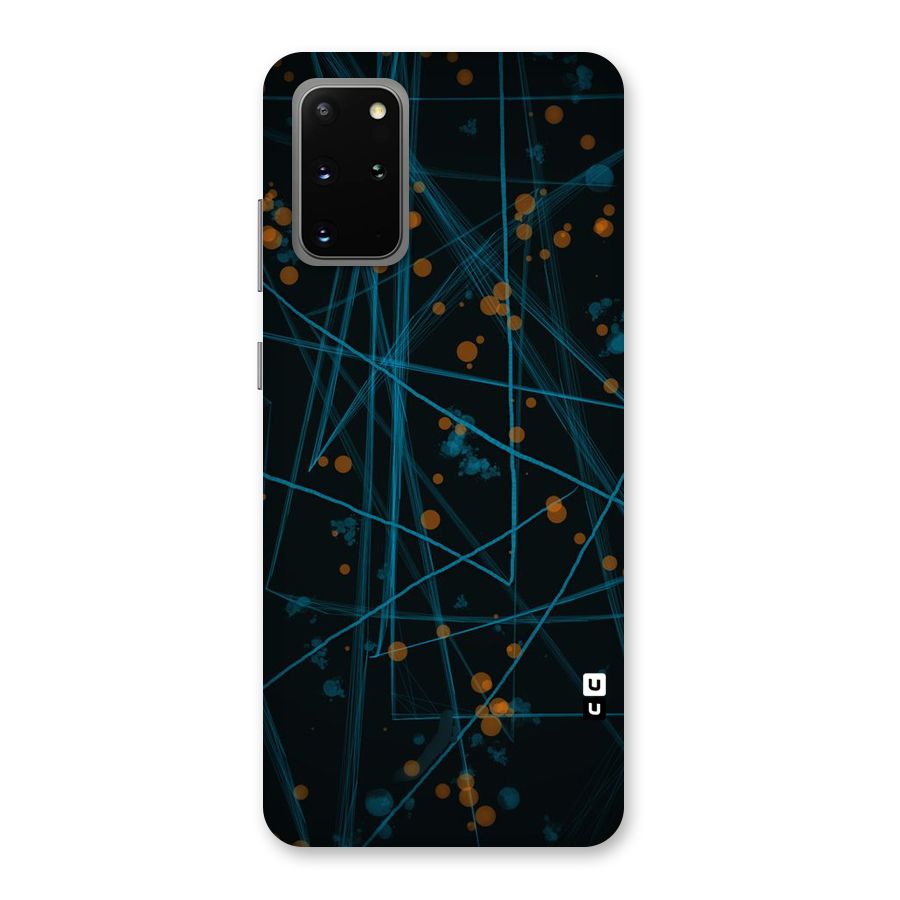 Blue Lines Gold Dots Back Case for Galaxy S20 Plus