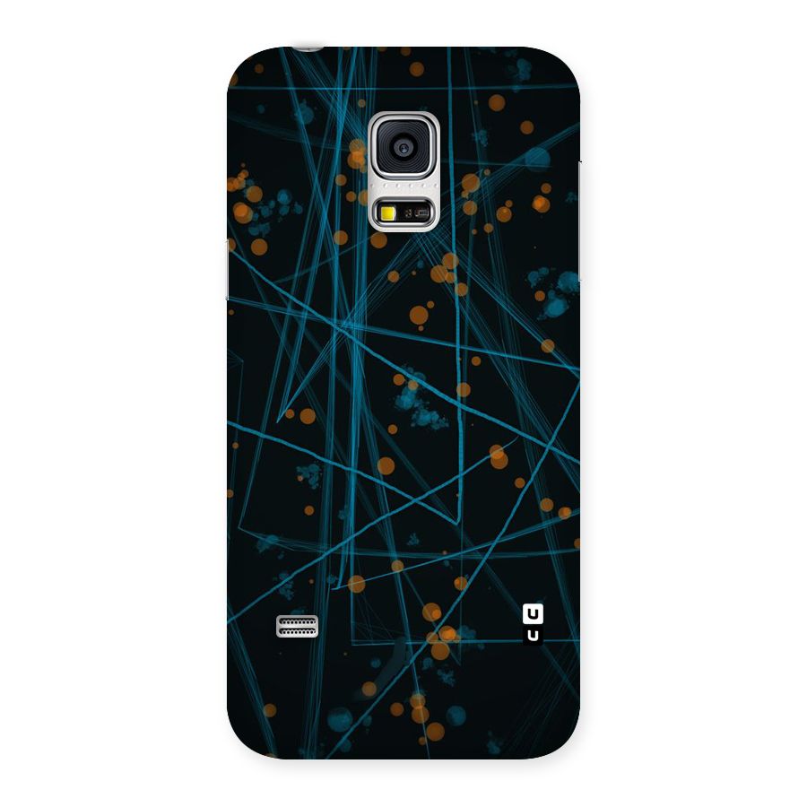 Blue Lines Gold Dots Back Case for Galaxy S5 Mini