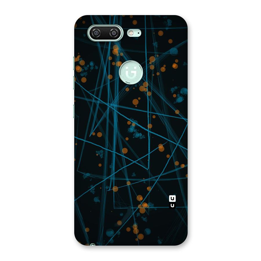 Blue Lines Gold Dots Back Case for Gionee S10
