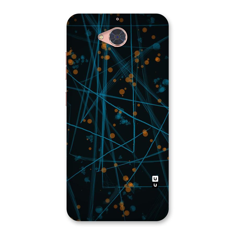 Blue Lines Gold Dots Back Case for Gionee S6 Pro