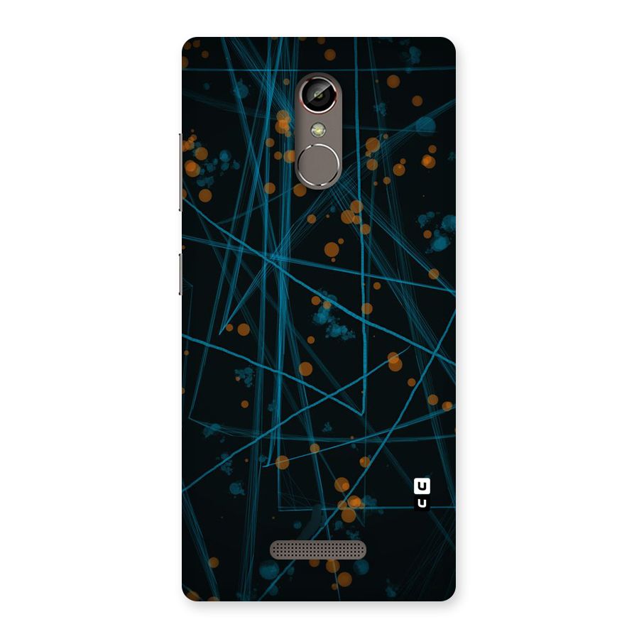 Blue Lines Gold Dots Back Case for Gionee S6s