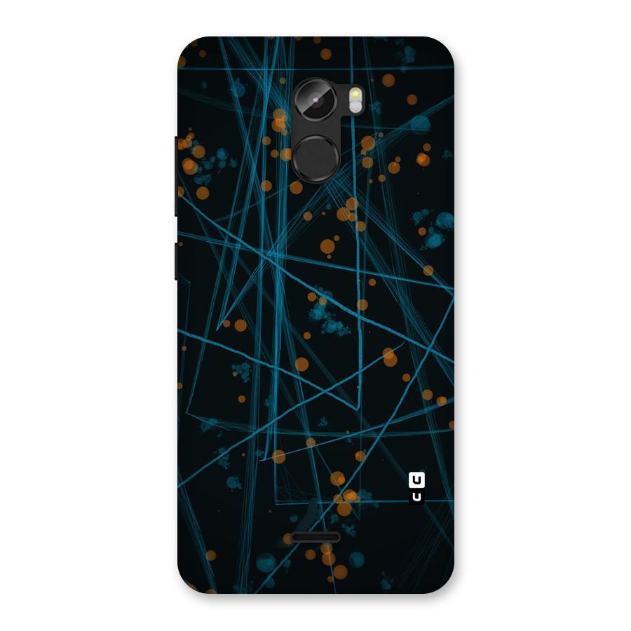Blue Lines Gold Dots Back Case for Gionee X1