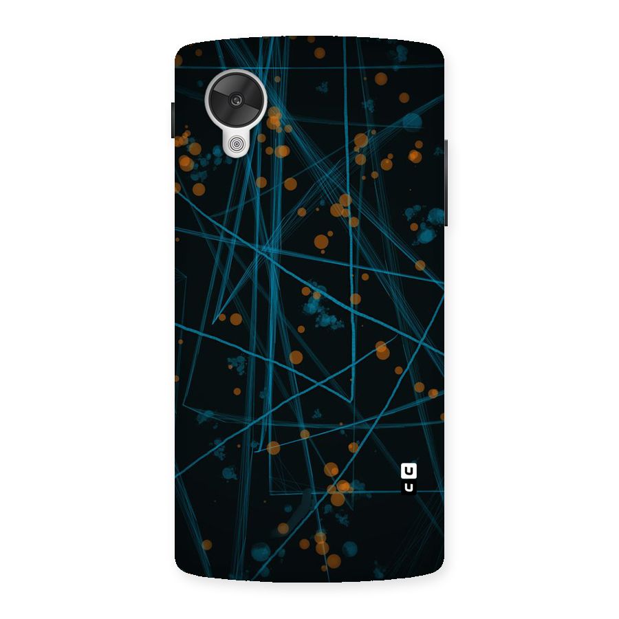 Blue Lines Gold Dots Back Case for Google Nexsus 5