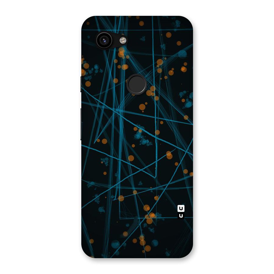 Blue Lines Gold Dots Back Case for Google Pixel 3a