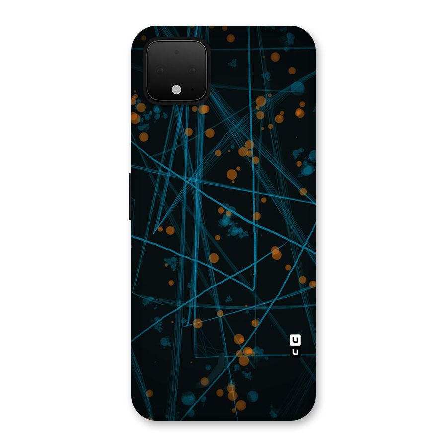 Blue Lines Gold Dots Back Case for Google Pixel 4 XL