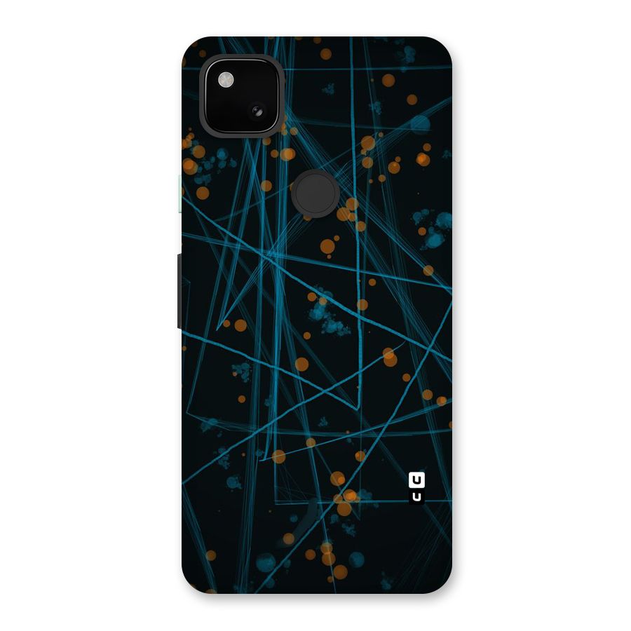 Blue Lines Gold Dots Back Case for Google Pixel 4a