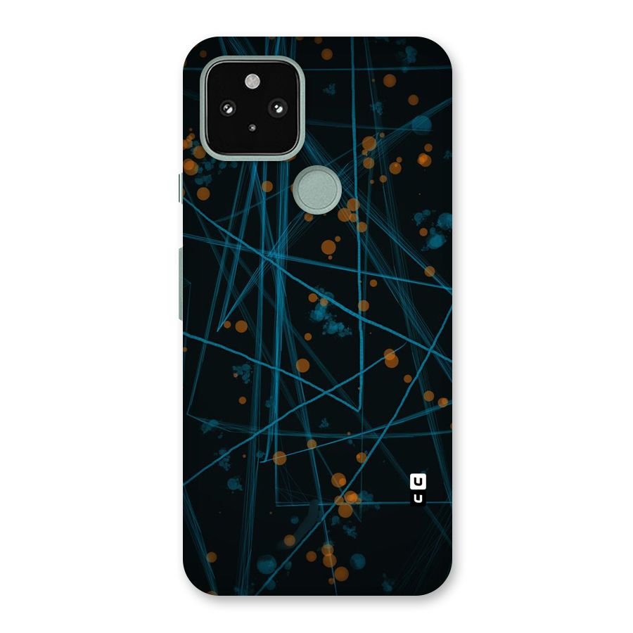 Blue Lines Gold Dots Back Case for Google Pixel 5