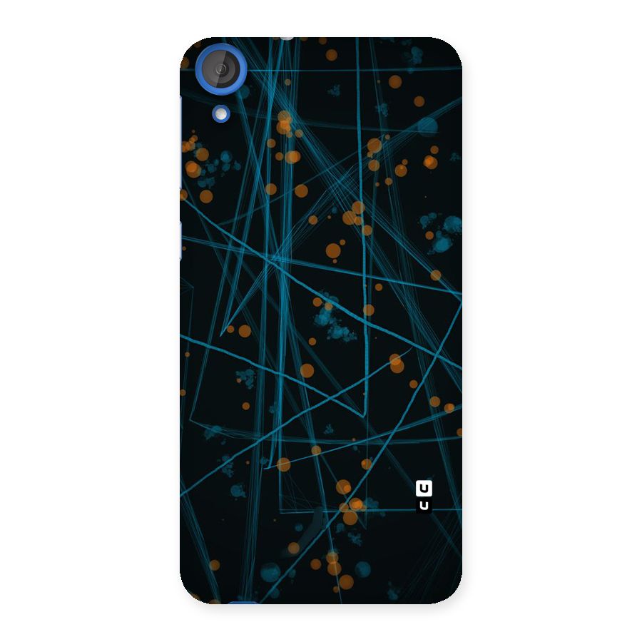 Blue Lines Gold Dots Back Case for HTC Desire 820
