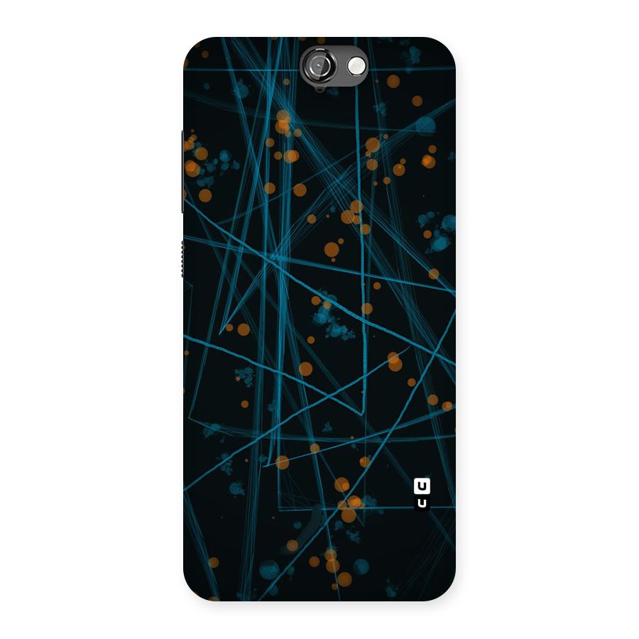 Blue Lines Gold Dots Back Case for HTC One A9