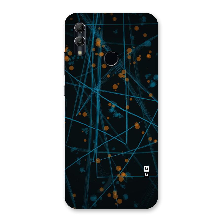 Blue Lines Gold Dots Back Case for Honor 10 Lite