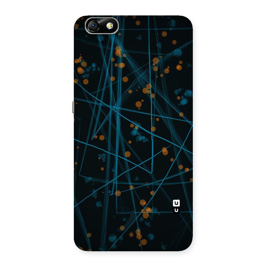 Blue Lines Gold Dots Back Case for Honor 4X