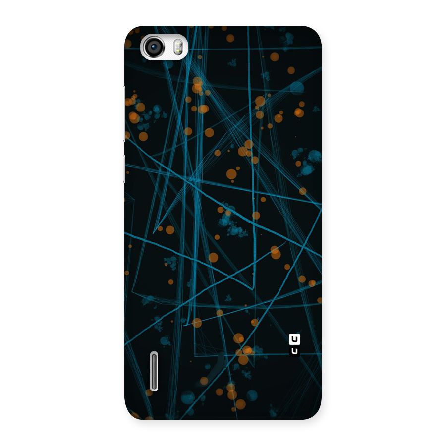 Blue Lines Gold Dots Back Case for Honor 6