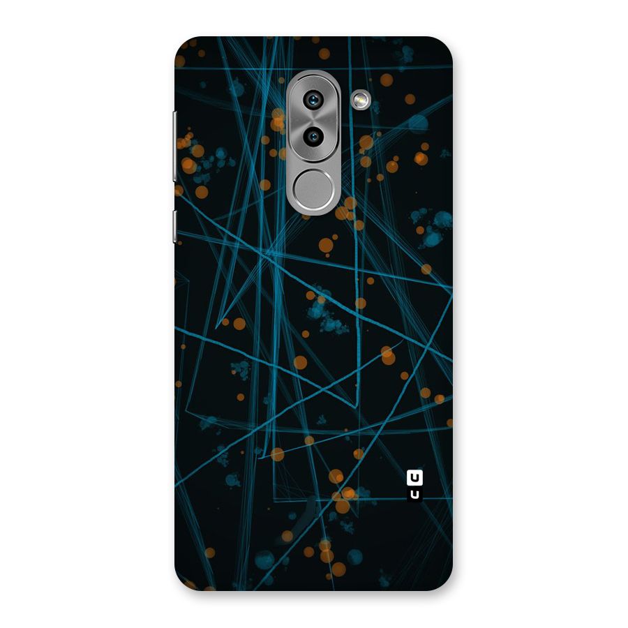 Blue Lines Gold Dots Back Case for Honor 6X