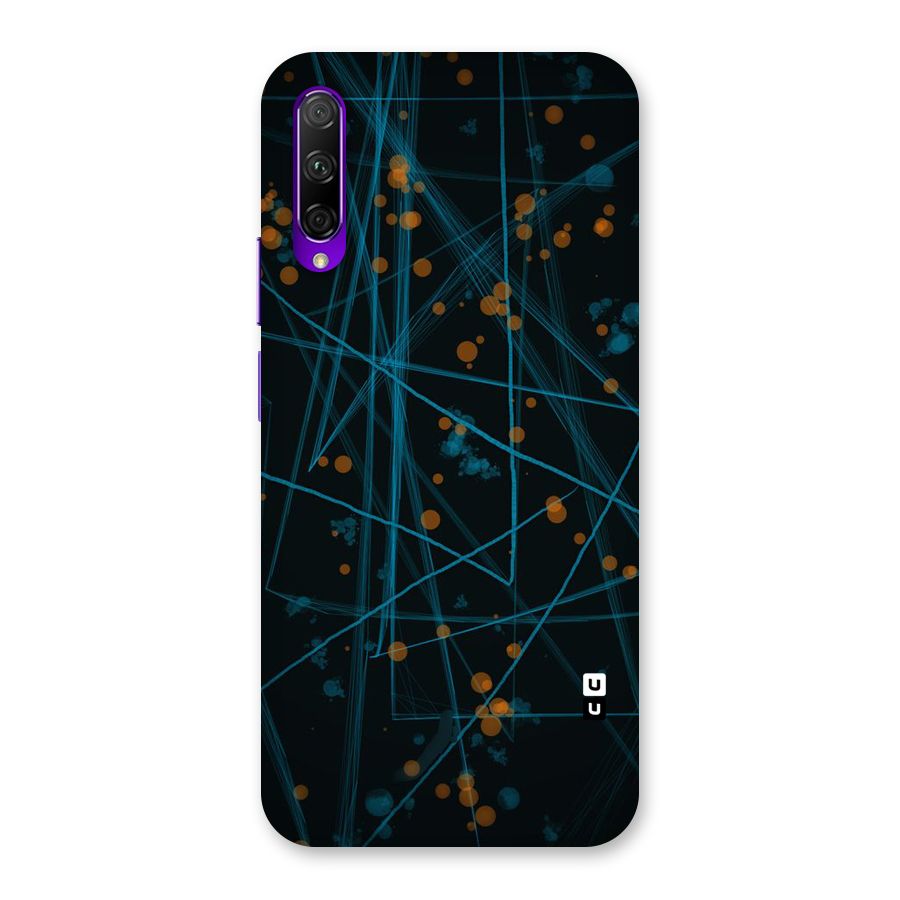 Blue Lines Gold Dots Back Case for Honor 9X Pro