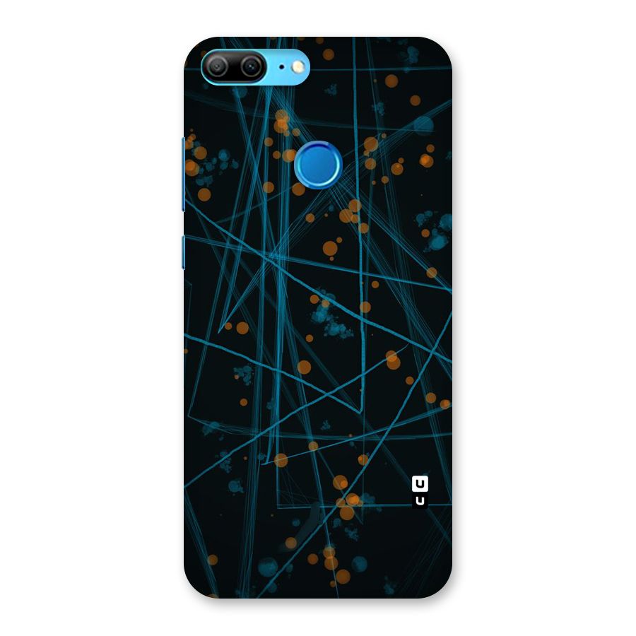 Blue Lines Gold Dots Back Case for Honor 9 Lite
