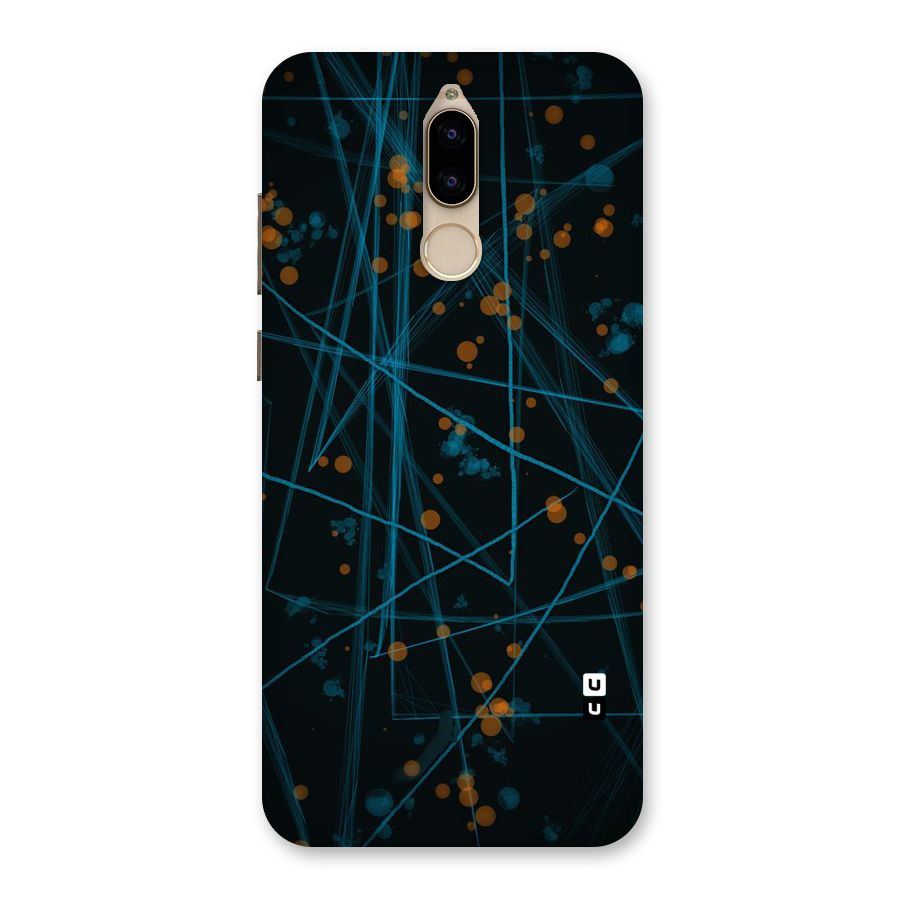 Blue Lines Gold Dots Back Case for Honor 9i