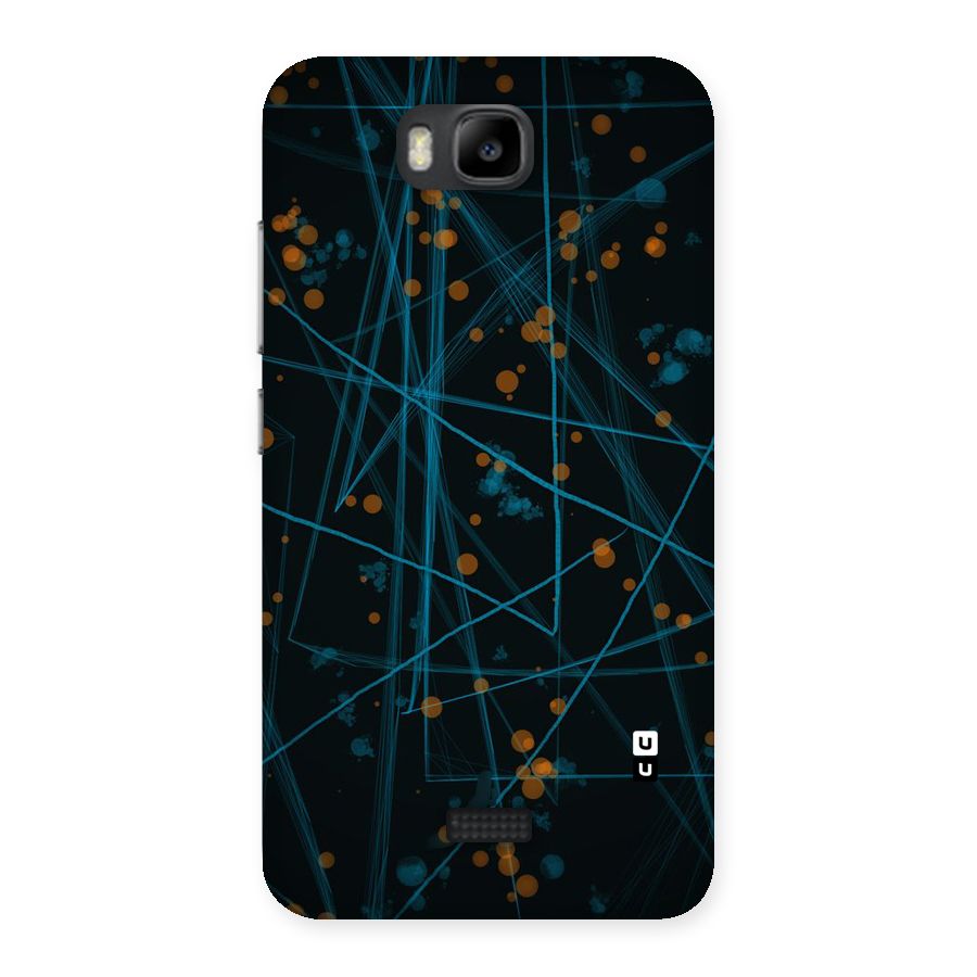 Blue Lines Gold Dots Back Case for Honor Bee