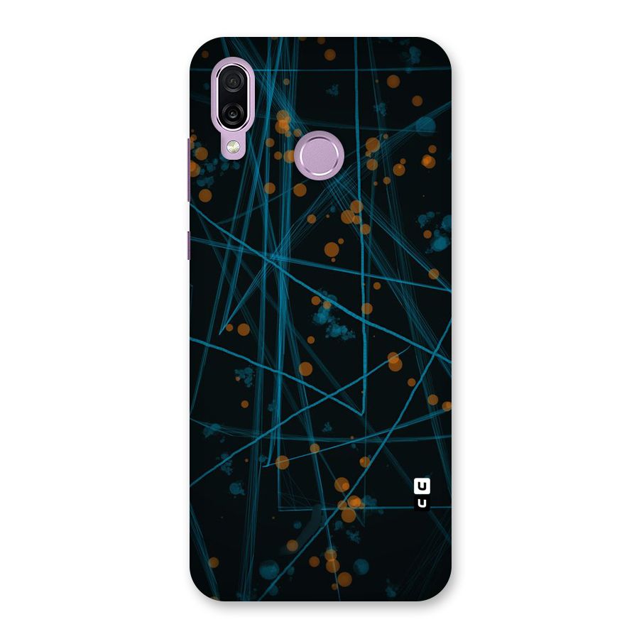 Blue Lines Gold Dots Back Case for Honor Play