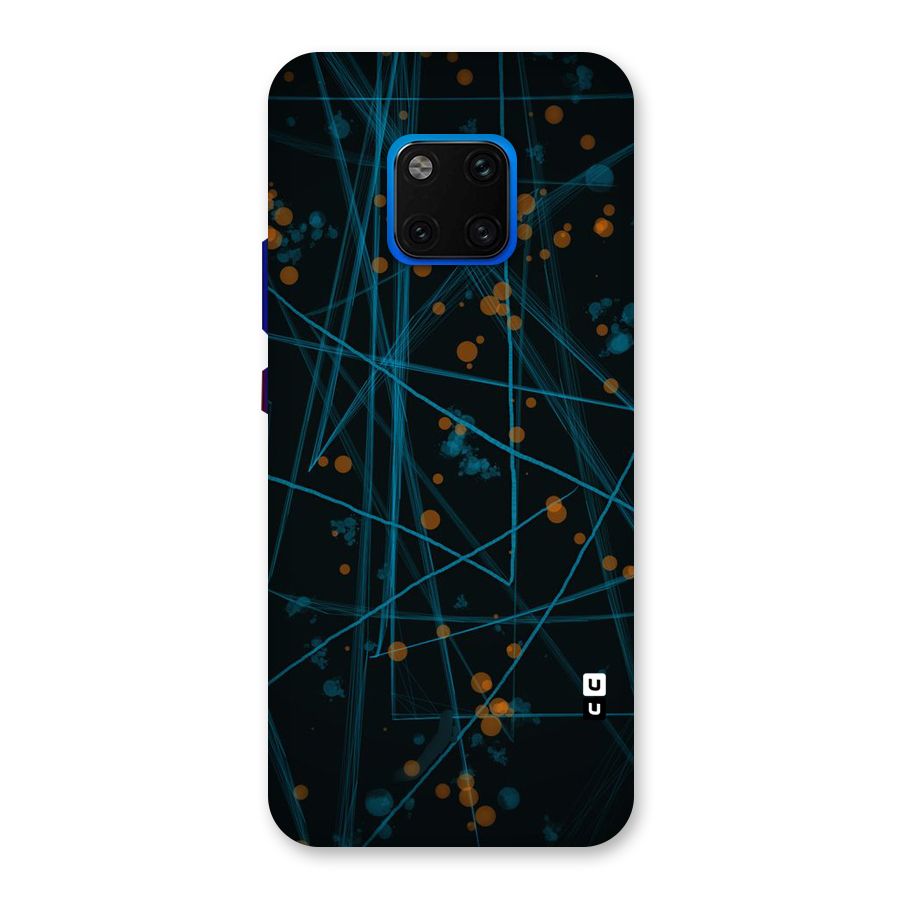 Blue Lines Gold Dots Back Case for Huawei Mate 20 Pro