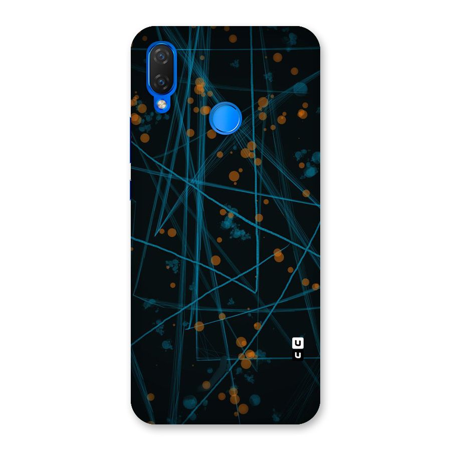 Blue Lines Gold Dots Back Case for Huawei P Smart+