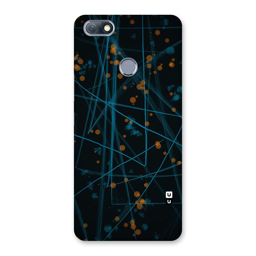 Blue Lines Gold Dots Back Case for Infinix Note 5