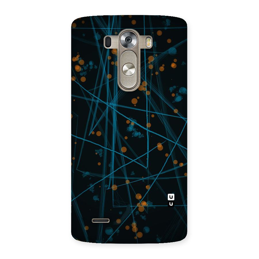 Blue Lines Gold Dots Back Case for LG G3