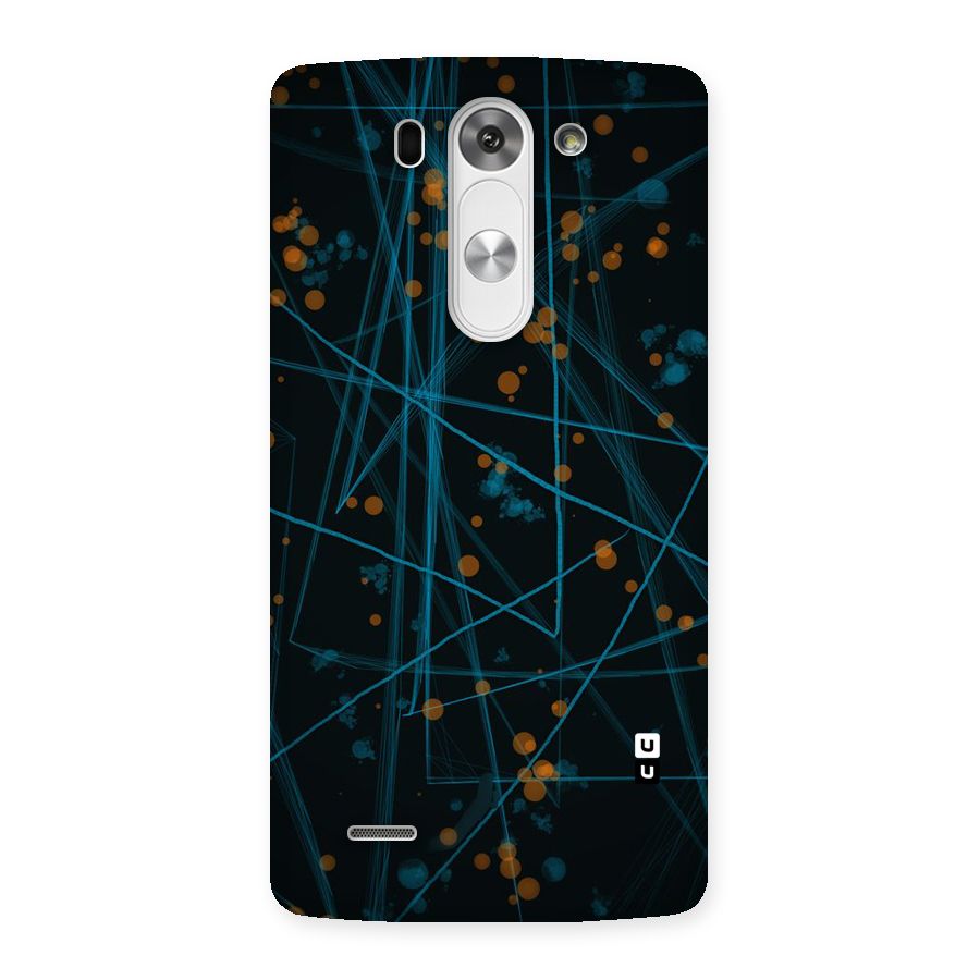 Blue Lines Gold Dots Back Case for LG G3 Mini