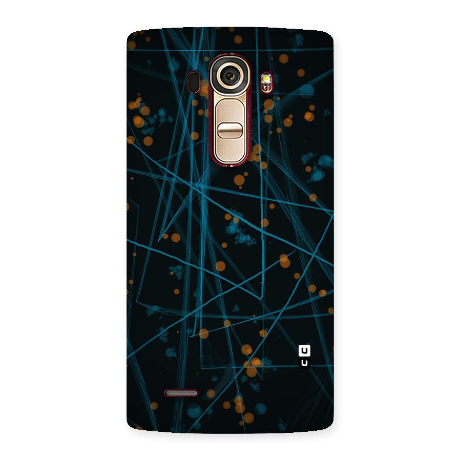 Blue Lines Gold Dots Back Case for LG G4