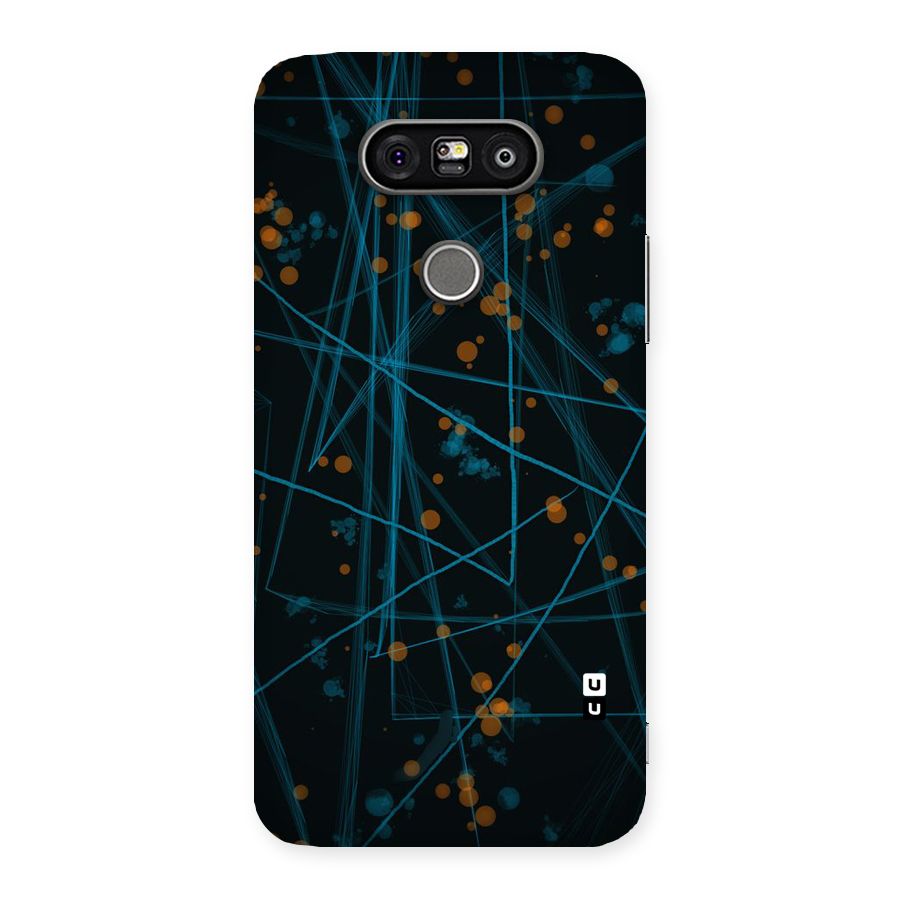 Blue Lines Gold Dots Back Case for LG G5