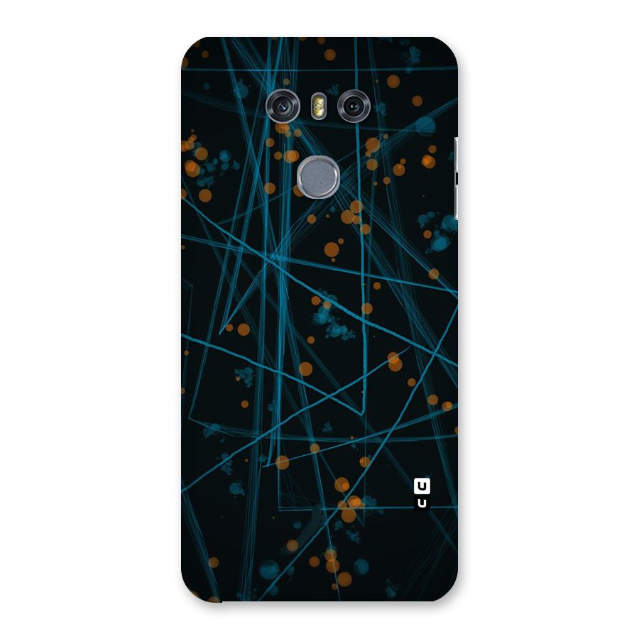 Blue Lines Gold Dots Back Case for LG G6