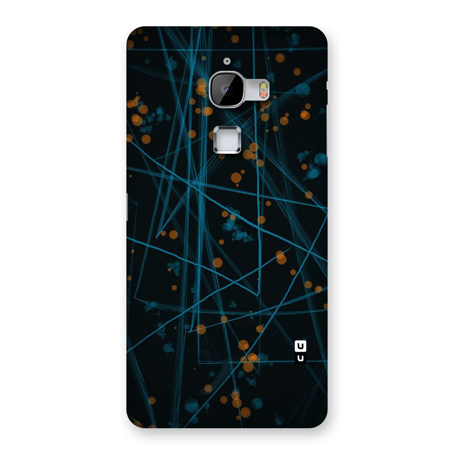 Blue Lines Gold Dots Back Case for LeTv Le Max