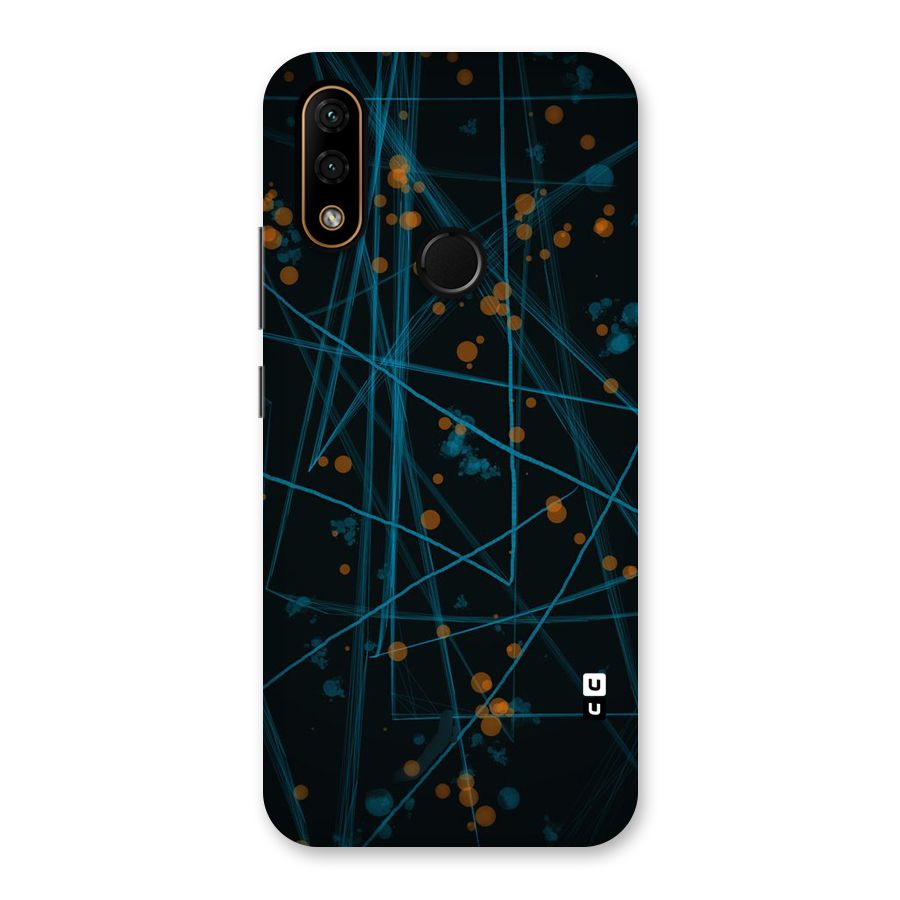 Blue Lines Gold Dots Back Case for Lenovo A6 Note