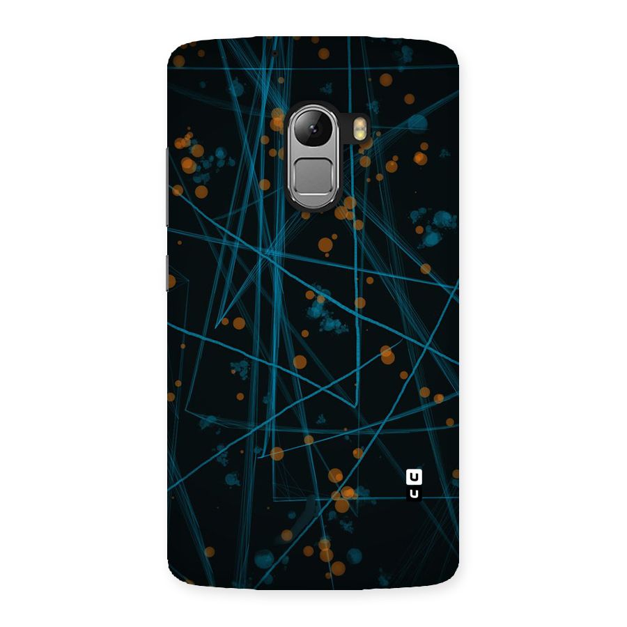 Blue Lines Gold Dots Back Case for Lenovo K4 Note