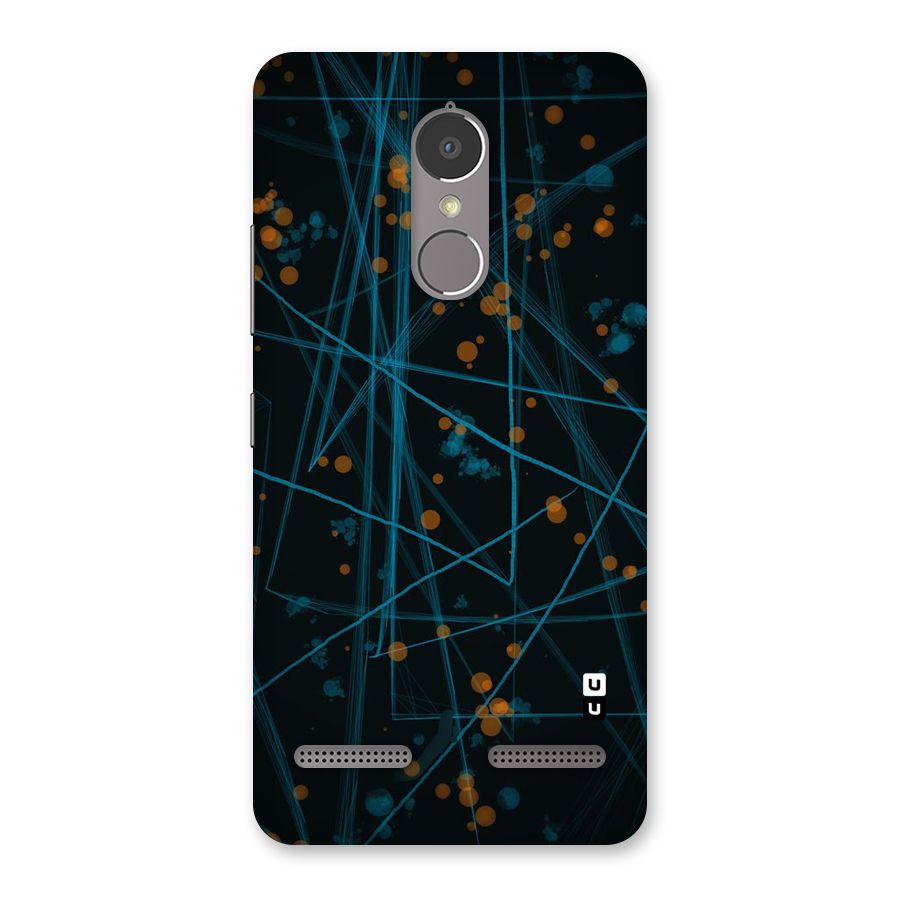 Blue Lines Gold Dots Back Case for Lenovo K6