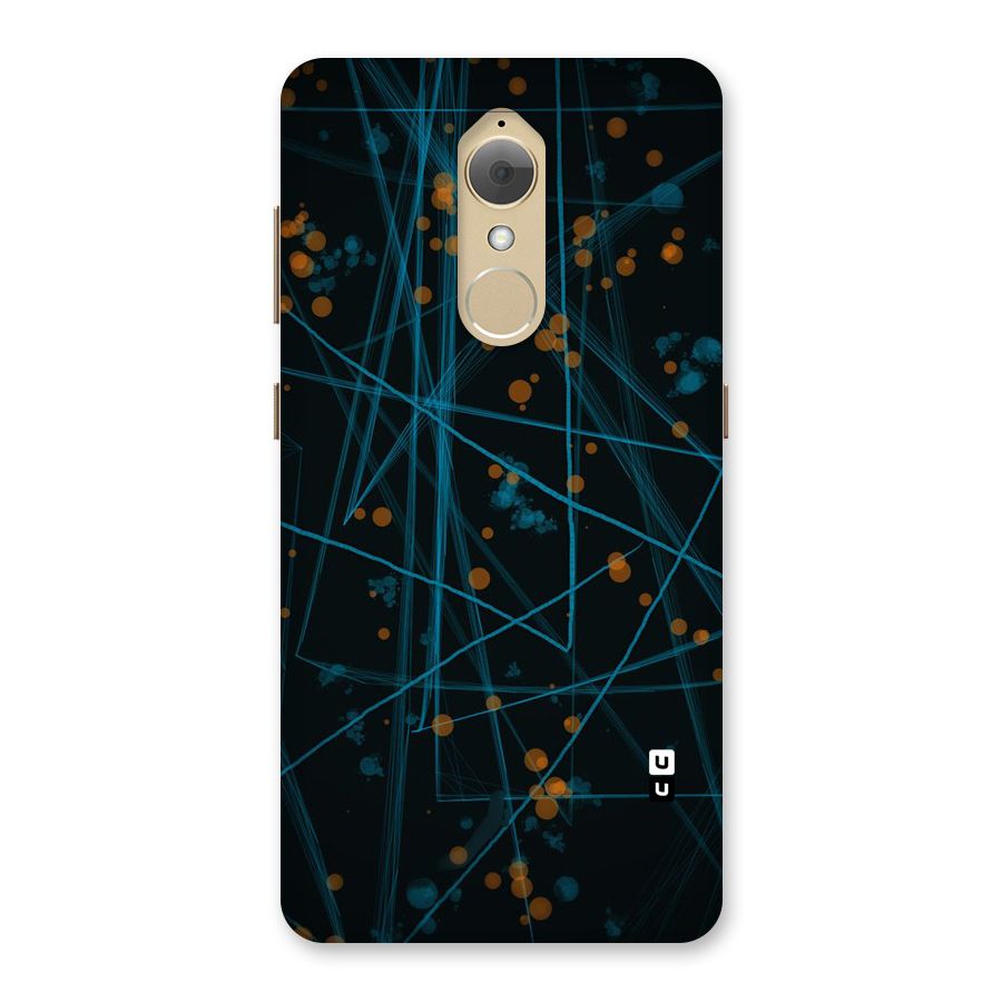 Blue Lines Gold Dots Back Case for Lenovo K8