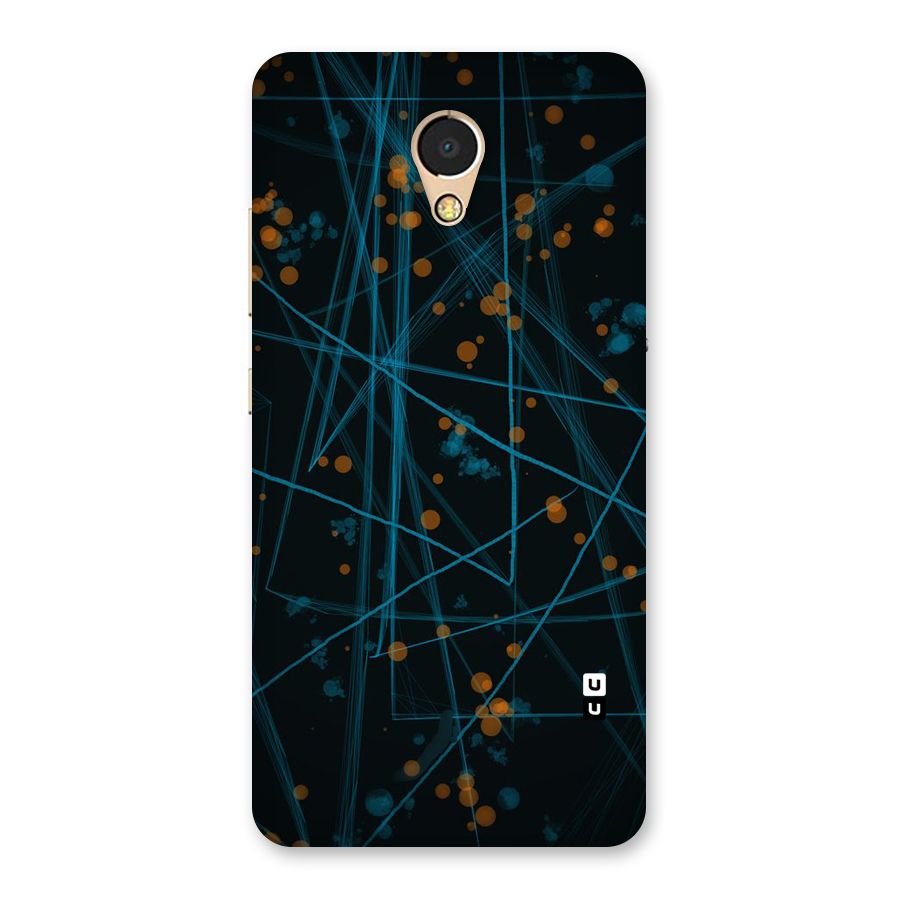 Blue Lines Gold Dots Back Case for Lenovo P2