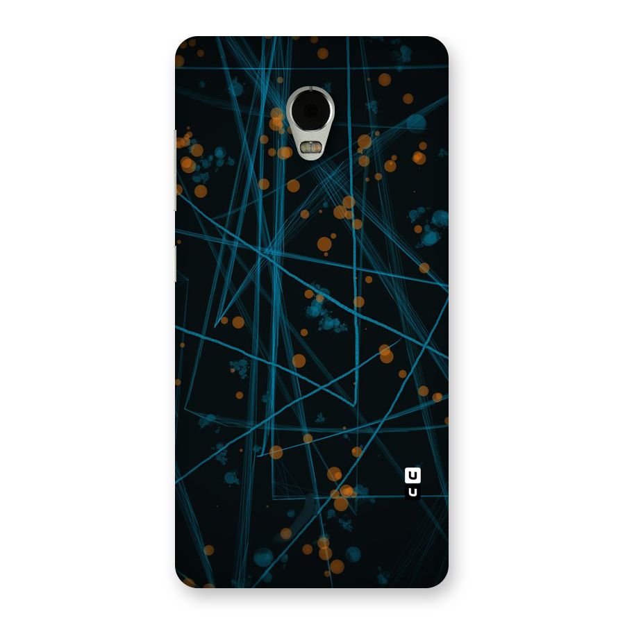 Blue Lines Gold Dots Back Case for Lenovo Vibe P1