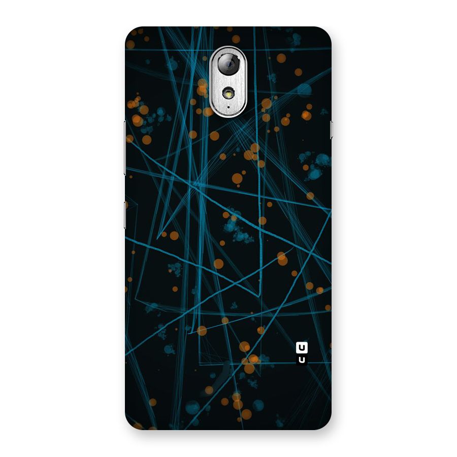 Blue Lines Gold Dots Back Case for Lenovo Vibe P1M