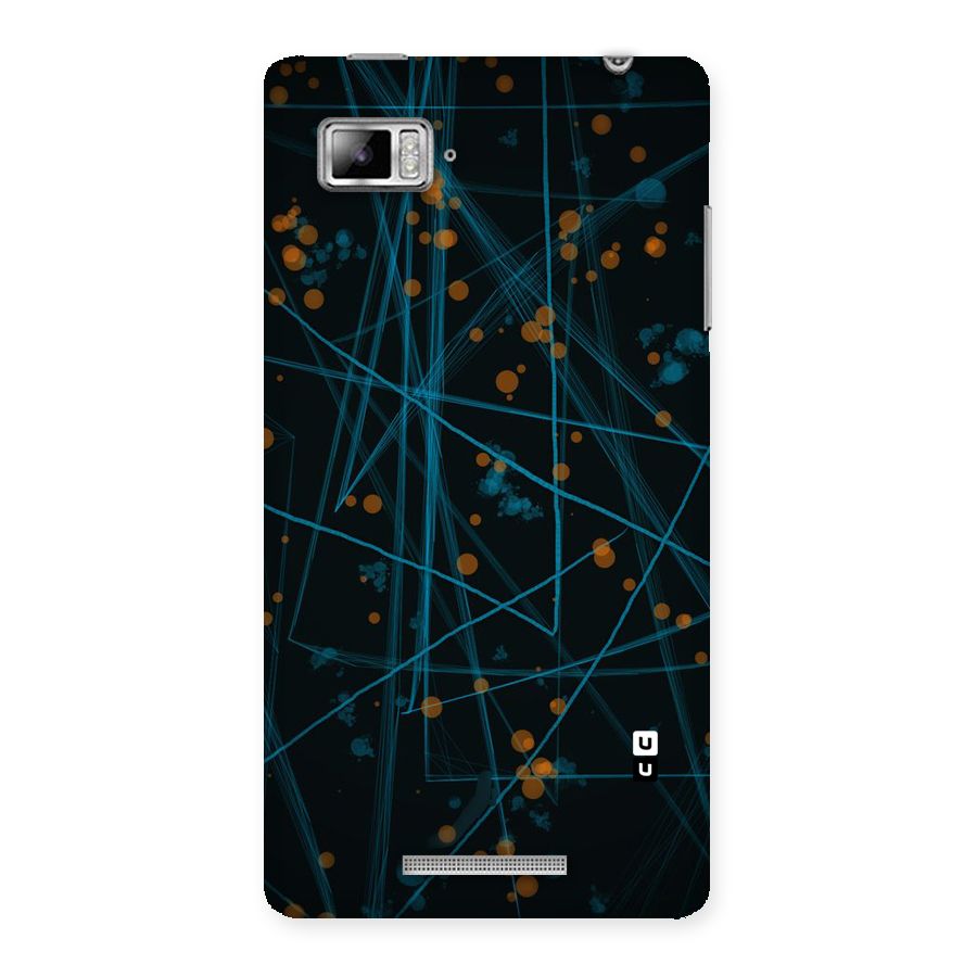 Blue Lines Gold Dots Back Case for Lenovo Vibe Z K910