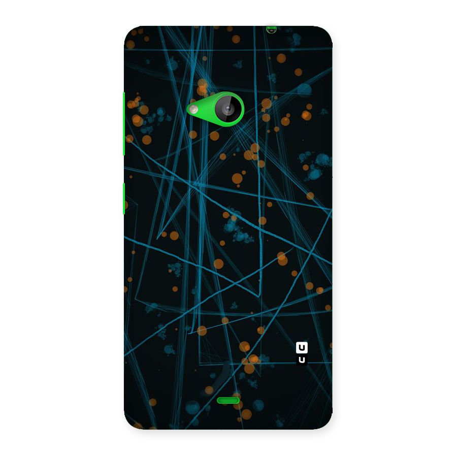 Blue Lines Gold Dots Back Case for Lumia 535