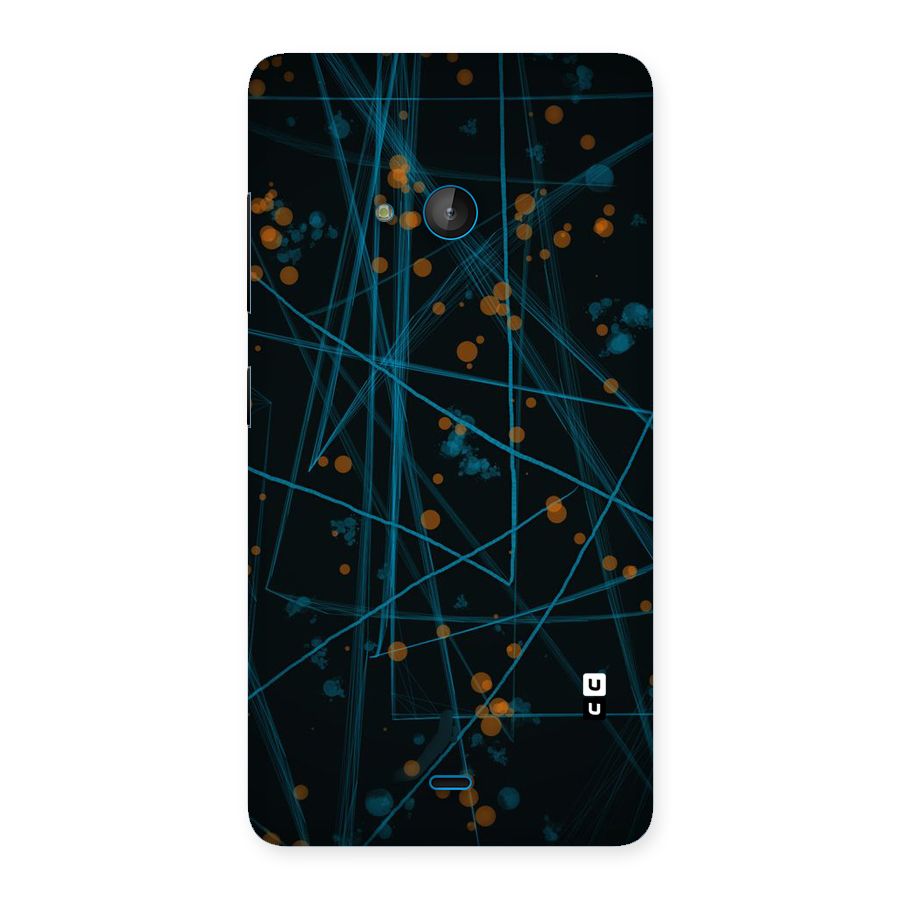 Blue Lines Gold Dots Back Case for Lumia 540