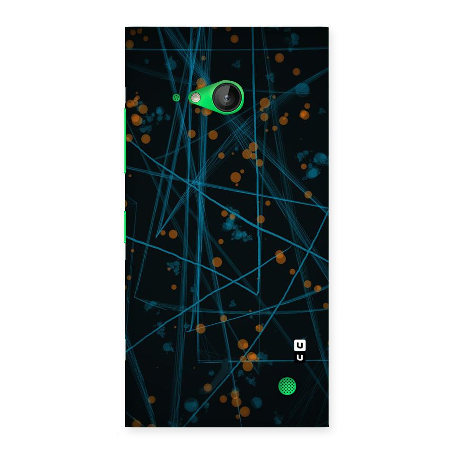 Blue Lines Gold Dots Back Case for Lumia 730