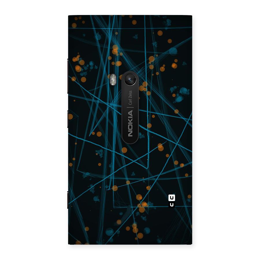 Blue Lines Gold Dots Back Case for Lumia 920