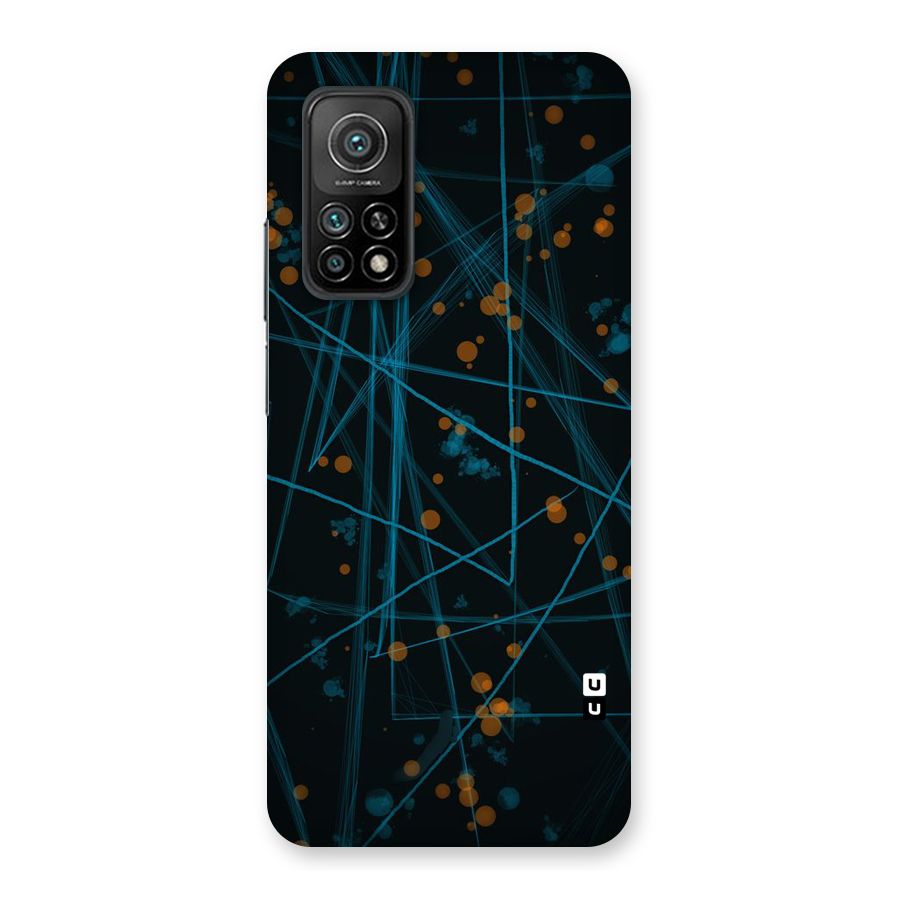 Blue Lines Gold Dots Back Case for Mi 10T Pro 5G