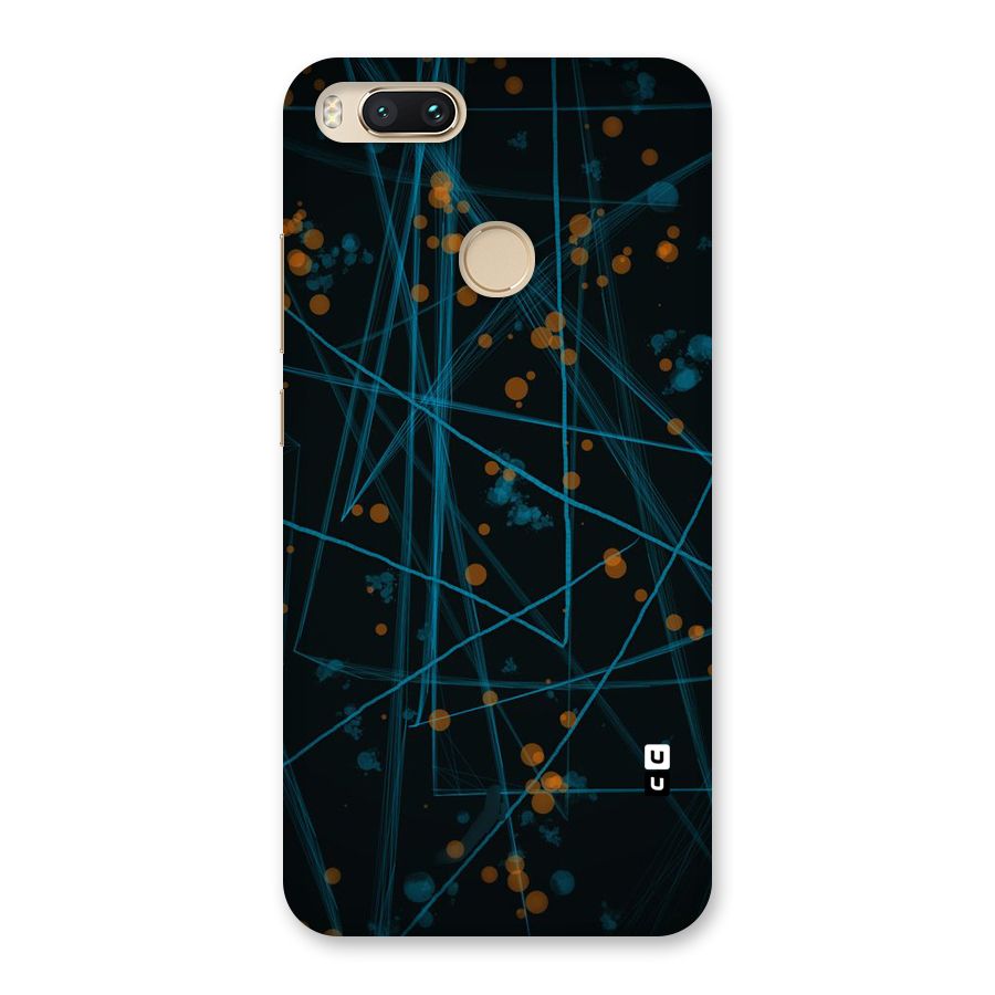 Blue Lines Gold Dots Back Case for Mi A1