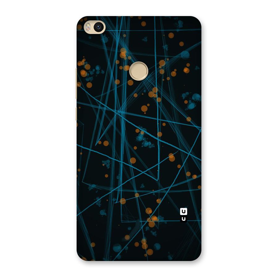 Blue Lines Gold Dots Back Case for Mi Max 2