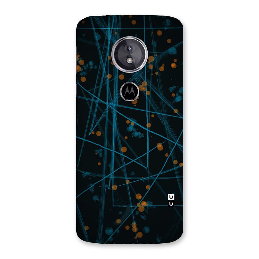 Blue Lines Gold Dots Back Case for Moto E5