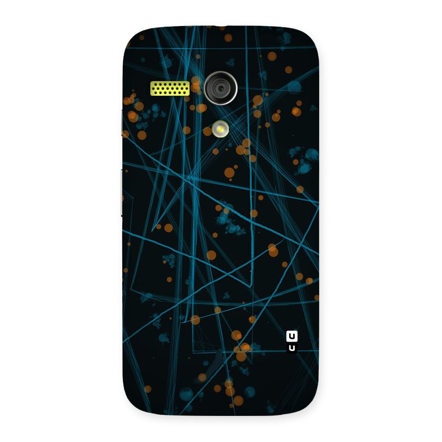 Blue Lines Gold Dots Back Case for Moto G