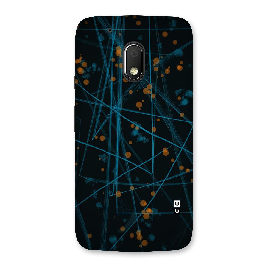 Blue Lines Gold Dots Back Case for Moto G4 Play