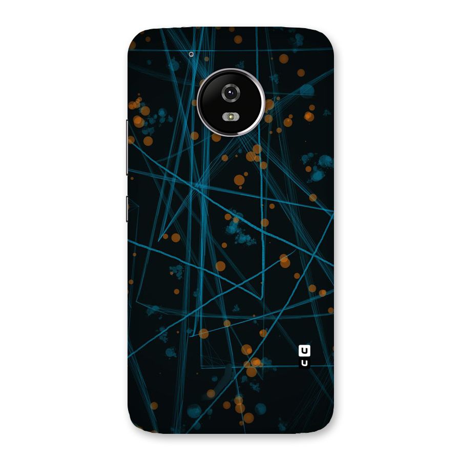 Blue Lines Gold Dots Back Case for Moto G5
